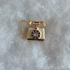 Talbots Gold and Cream Telephone Brooch